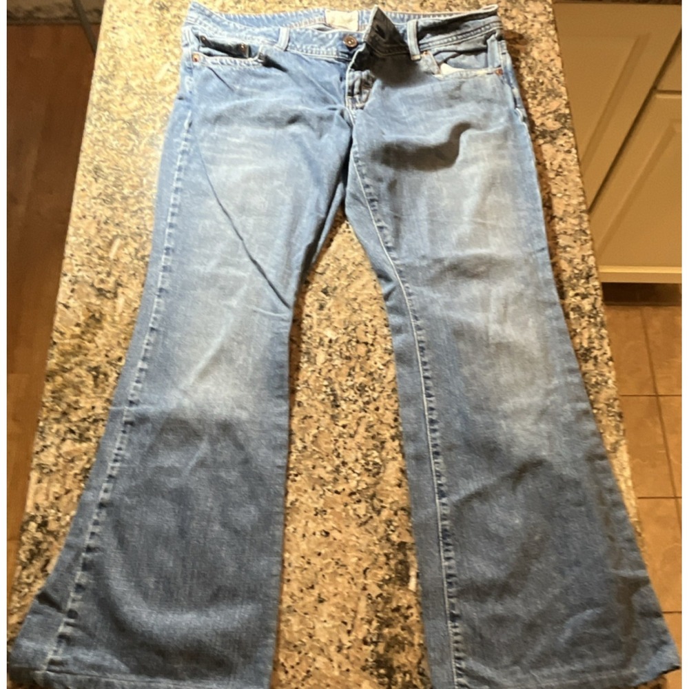American Eagle Outfitters Girls Bootcut‎ Jeans 12 REG Light Blue Denim Cotton